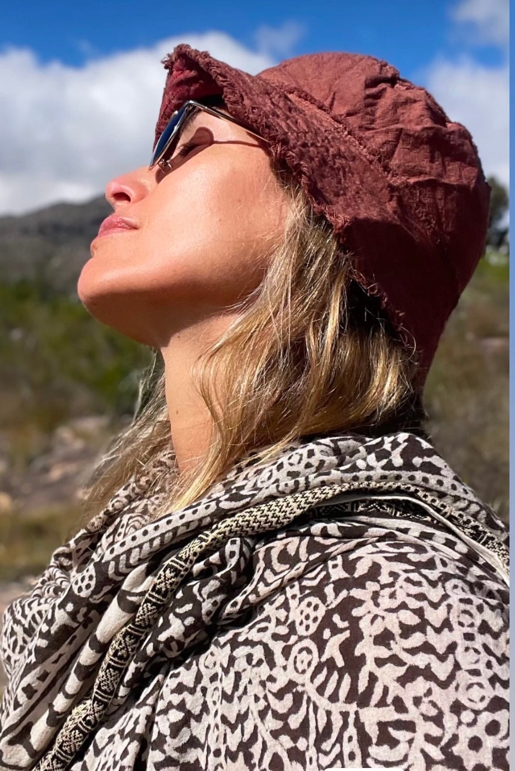 NEUES INDIA BOHO TUCH: `BALTHAZAR´ MIT GESTICKTEM BAND-2