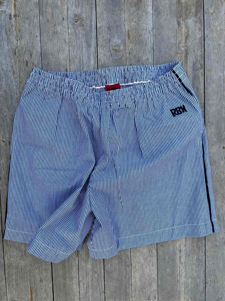 ROBIN SHORTS for Girls - Style `Bondi´ Dark Blue/White with stripe on the side