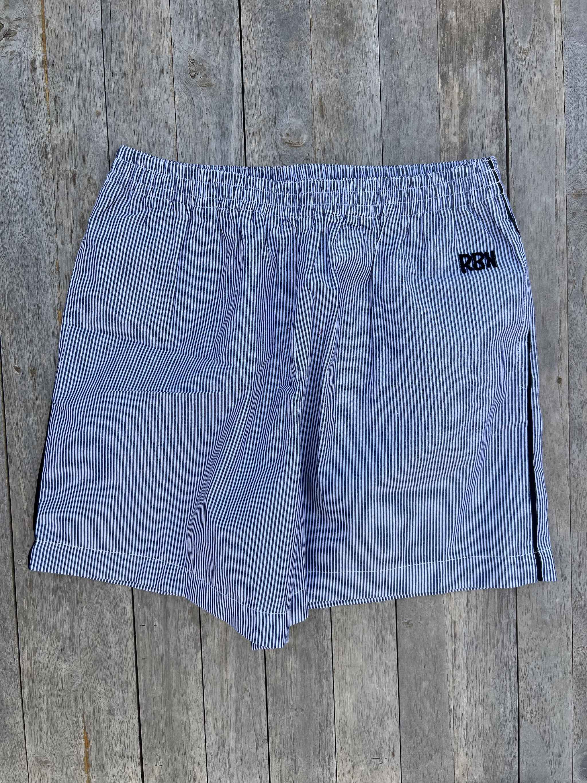 ROBIN SHORTS für Mädchen – Modell „Bondi“ Dunkelblau/Weiß mit Streifen an der Seite-2