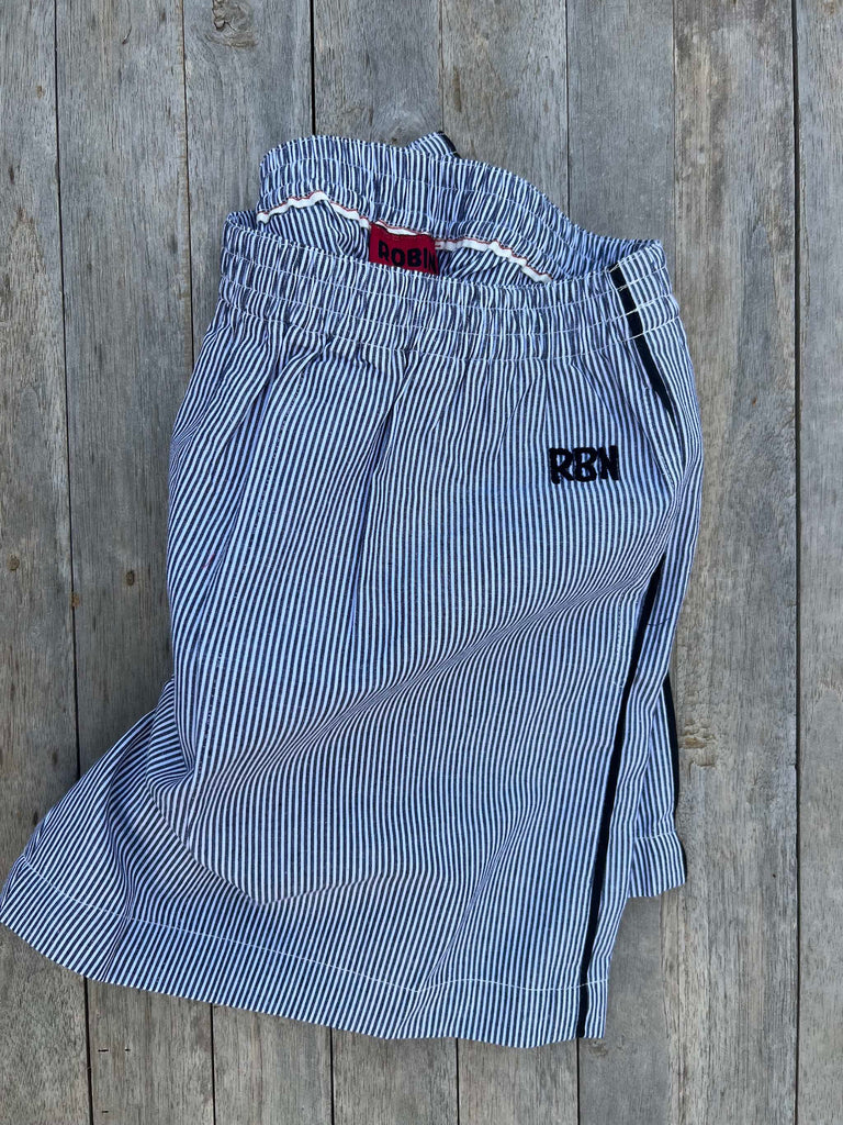 ROBIN SHORTS for Girls - Style `Bondi´ Dark Blue/White with stripe on the side