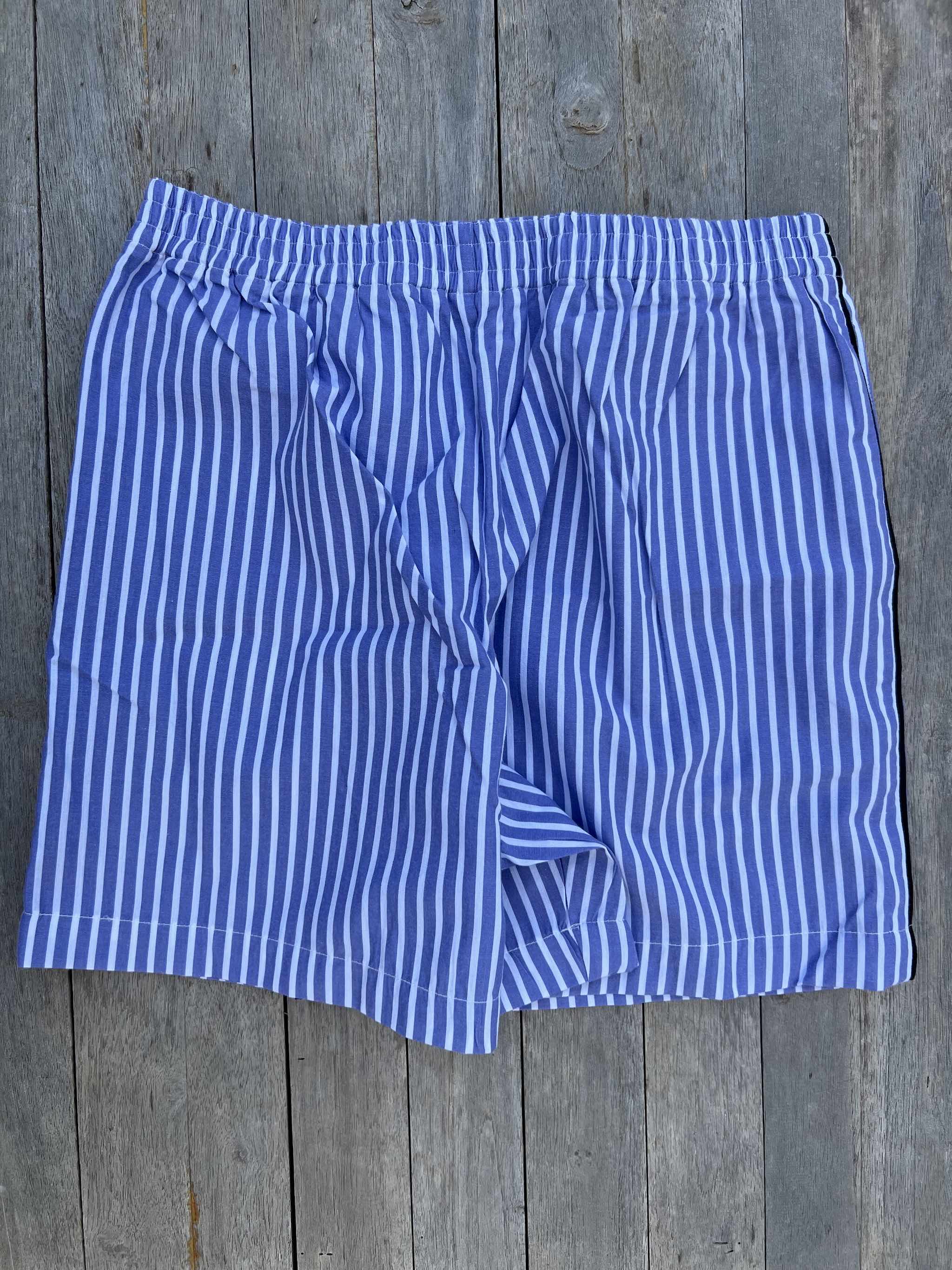 ROBIN SHORTS für Mädchen – Modell „Bondi“ Blau/Weiß mit Seitenstreifen-2