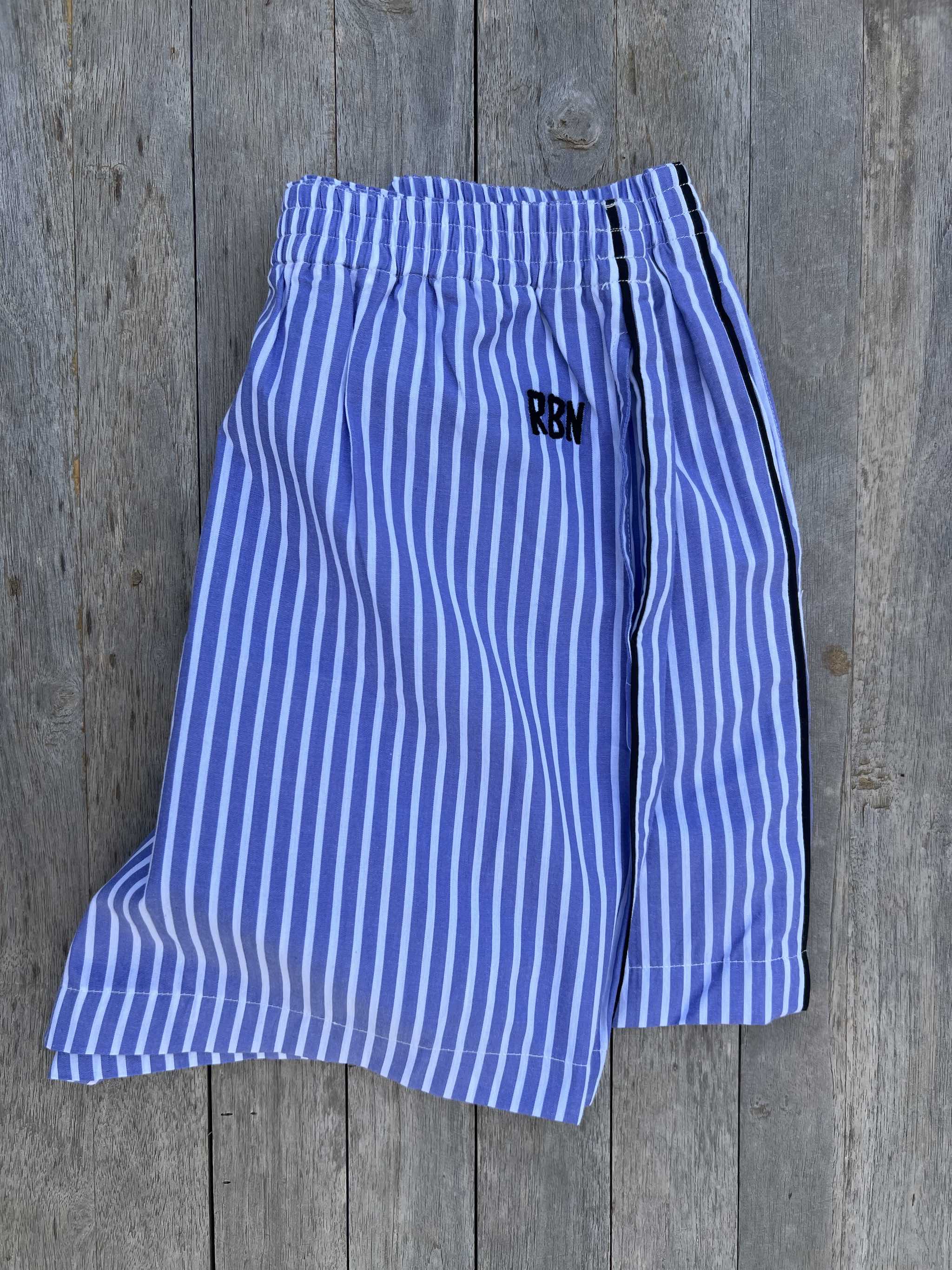 ROBIN SHORTS für Mädchen – Modell „Bondi“ Blau/Weiß mit Seitenstreifen-3