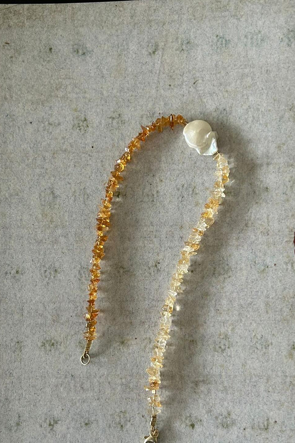 Necklace Gold Citrine- ANTHOLOGY PENELOPE - MUSEO CORAZON - N3