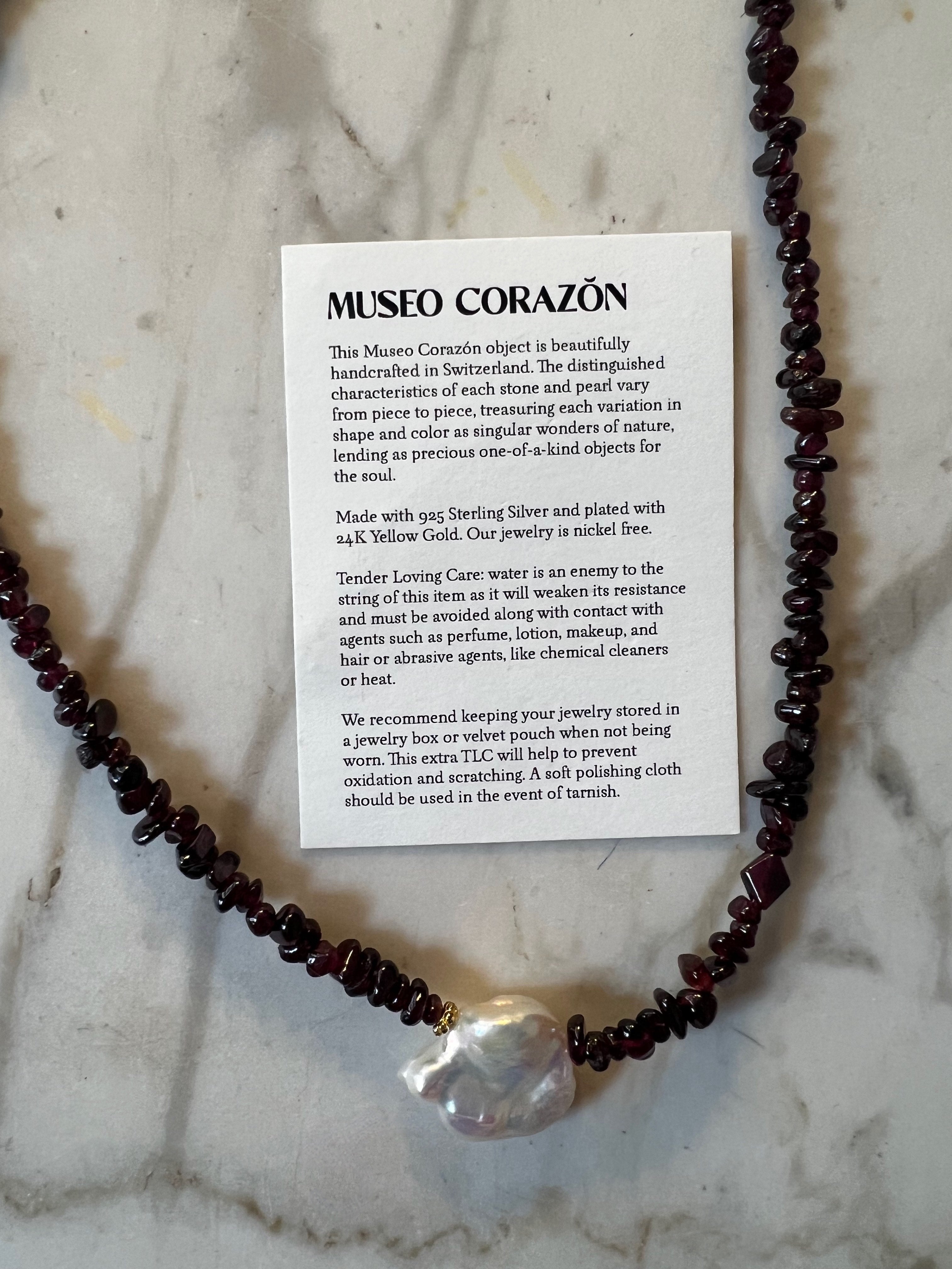 Necklace Vintage Garnet - ANTHOLOGY PENELOPE - MUSEO CORAZON - N2-2