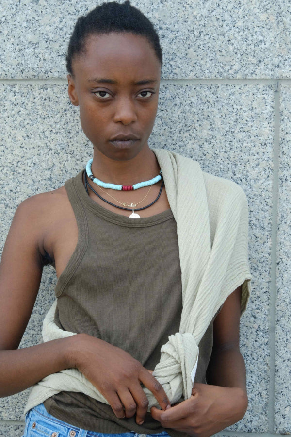 WAYDA muslin cotton scarf in simple eucalyptus – available in sizes 70x70cm, 100x100cm and 140x140cm, woven in Germany