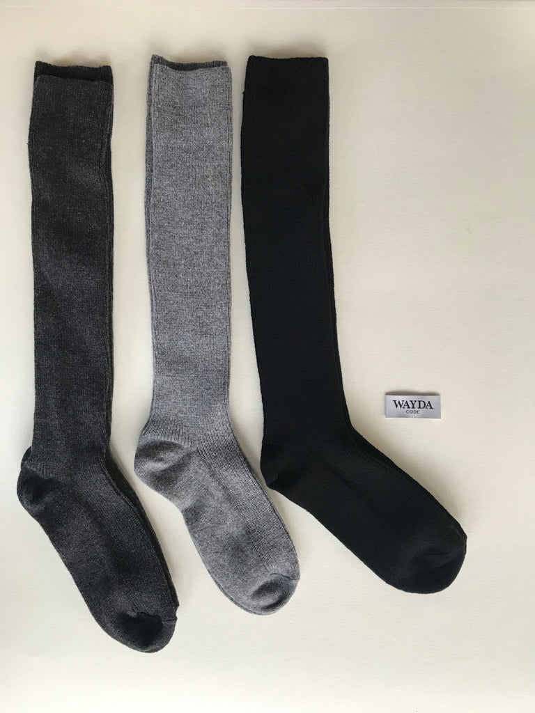 Stockings Wool-Cashmere ANTHRACITE