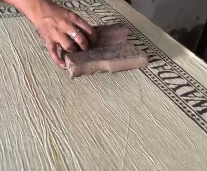 INDIA BOHO SCARF HAND-MADE BLOCKPRINT: PAISLEY RED WITH WOVEN BORDER-6