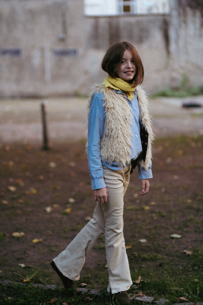 Girls Shirt `Othilia ´Blue Oxford-Cotton-4