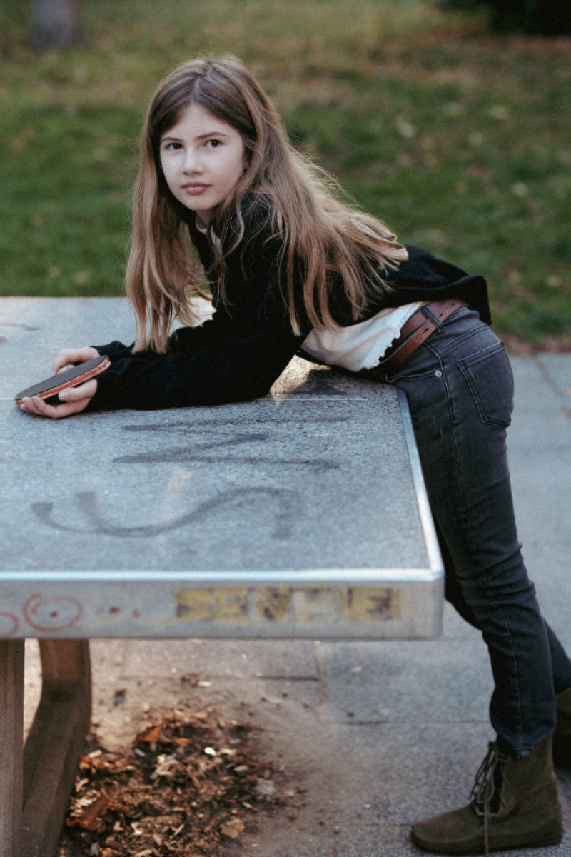 Girls Pants `Eve´ Denim Black-1